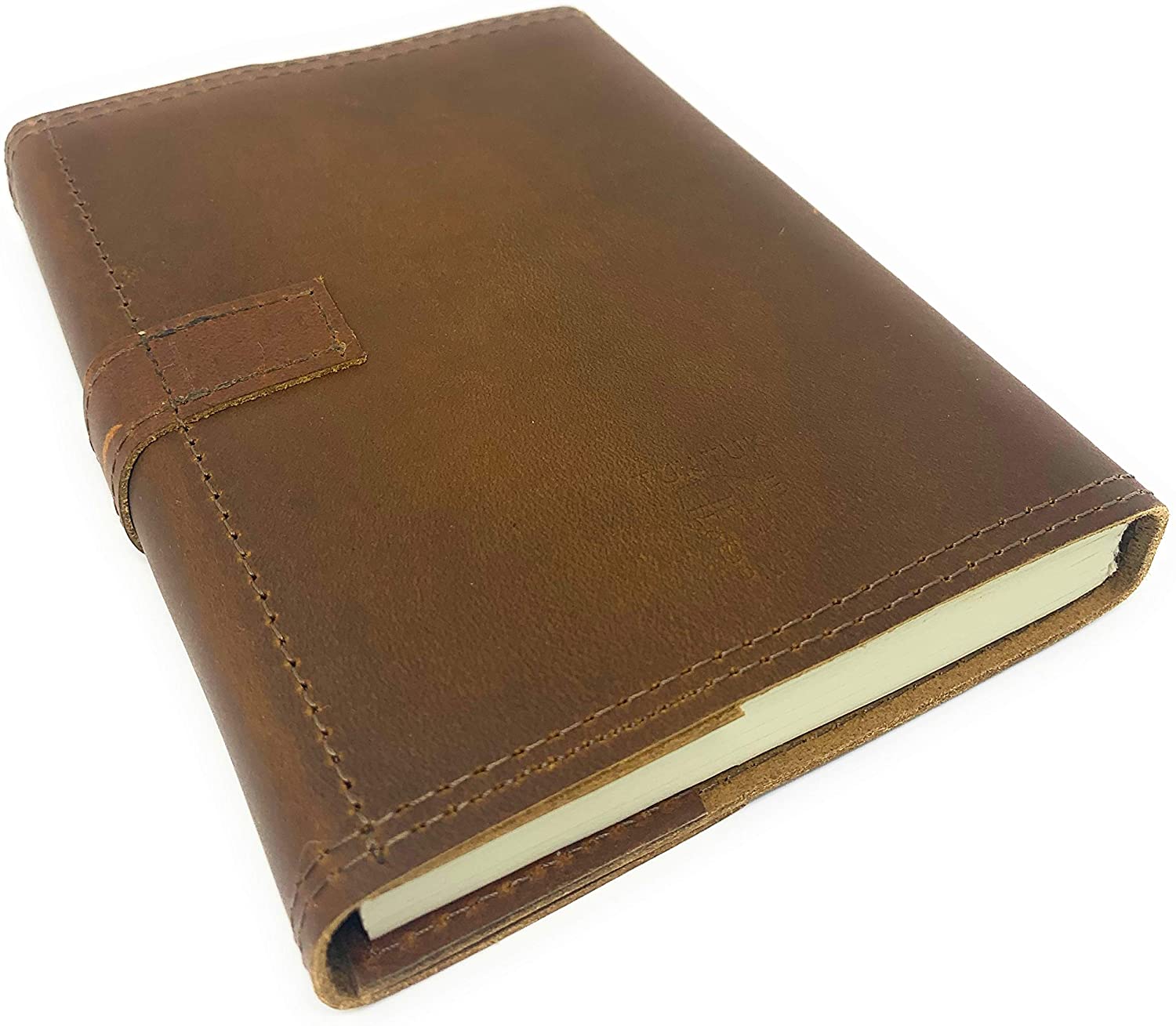 Buffalo Leather Journal - Unlined Notebook - Black